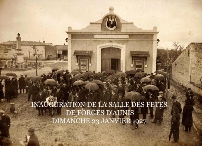 1 Salle des fêtes de Forges Inauguration 23 Janvier 1927