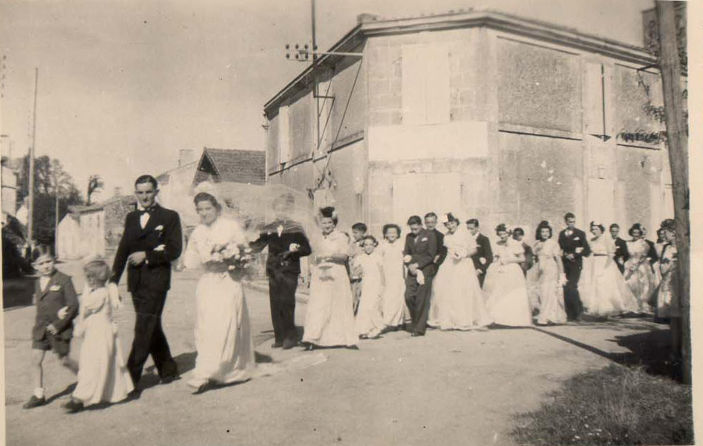 1945 09 01 mariage moinet raymonde et sylvain forges